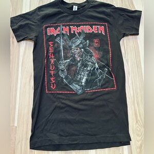 Iron Maiden "Senjutsu" T-Shirt Men's Size SM Band 2021 Album Samurai Eddie Black
